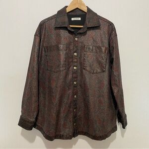 Good American Snake Print Shacket Brown Black Size‎ Small | Faux Leather Look